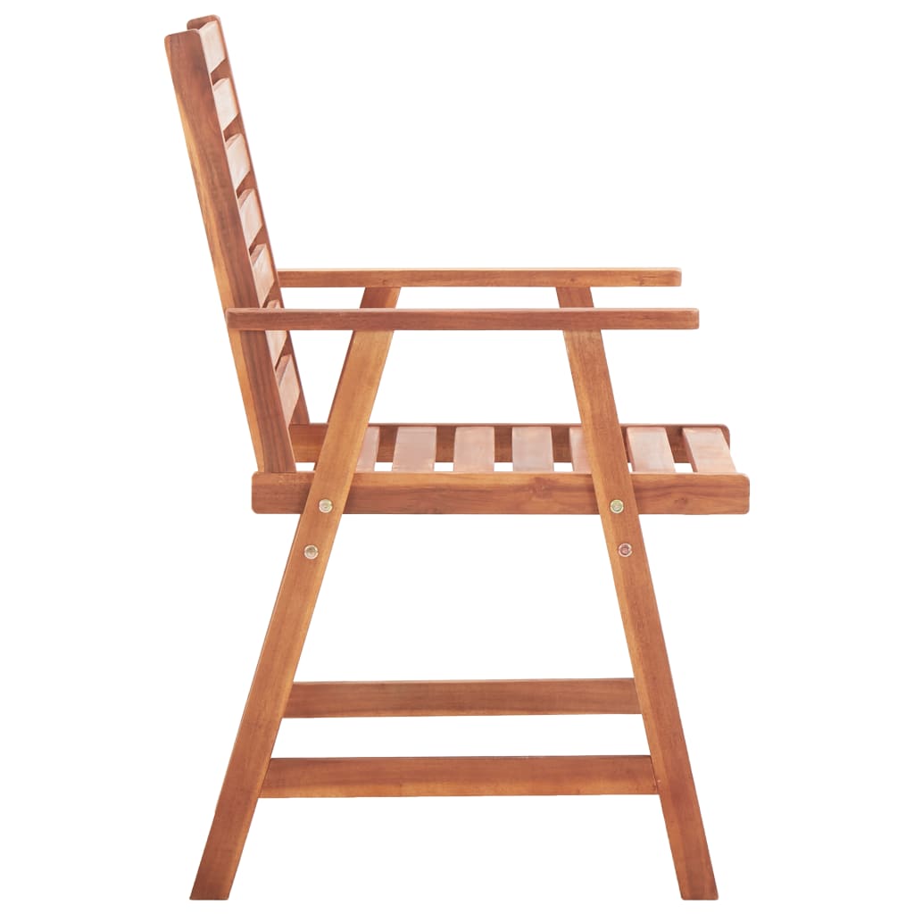 Outdoor Chair | Set of 2 | Natural wood | Solid Acacia wood | Standard