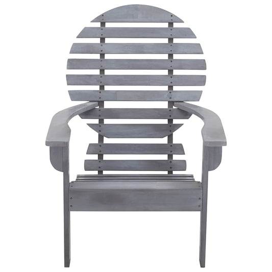 Adirondack Chair Solid Acacia Wood Grey