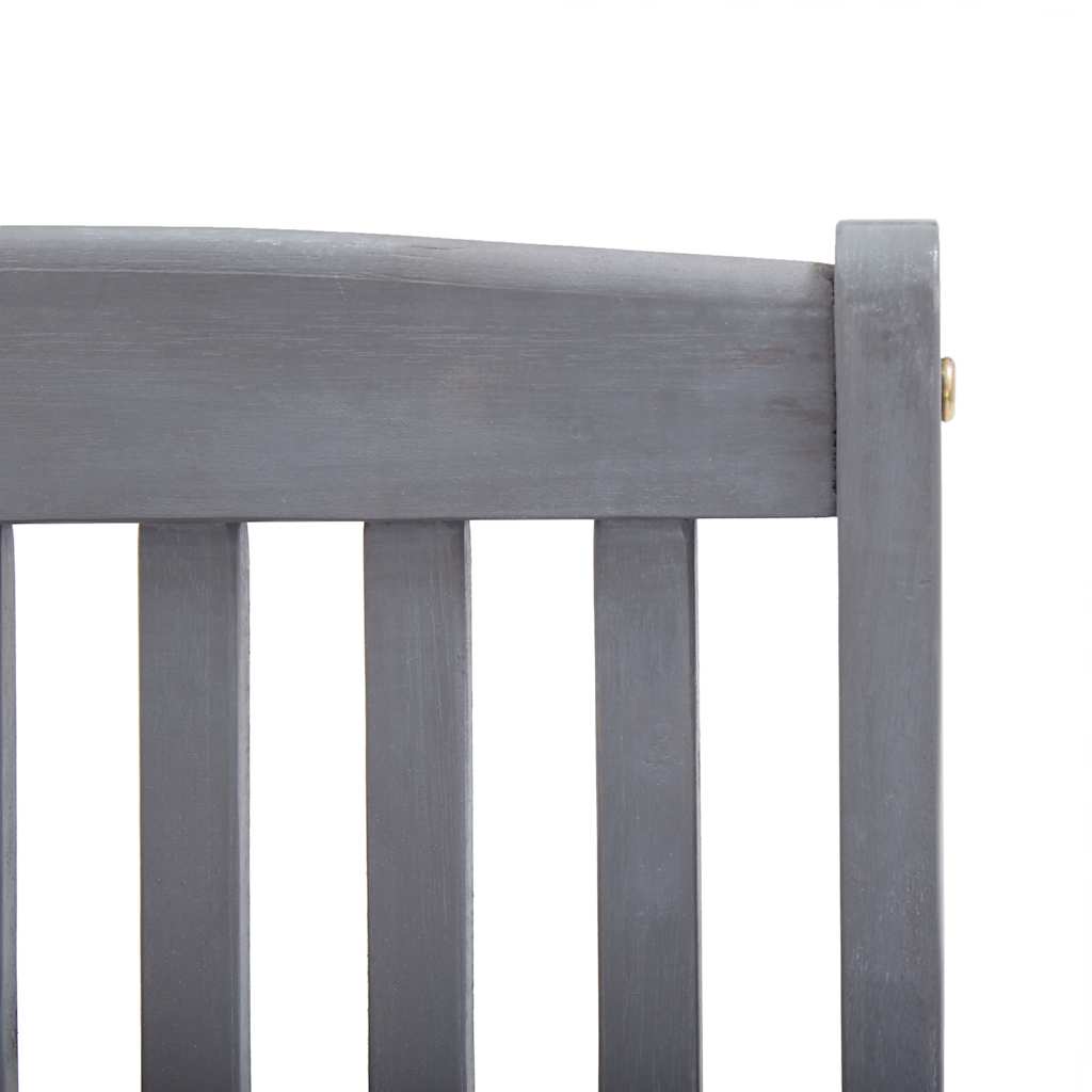 Outdoor Chair | Set of 4 | Grey | Solid Acacia wood | Standard | Foldable