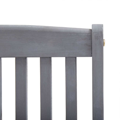 Outdoor Chair | Set of 4 | Grey | Solid Acacia wood | Standard | Foldable