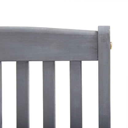 Outdoor Chair | Set of 2 | Grey | Solid Acacia wood | Medium | Foldable