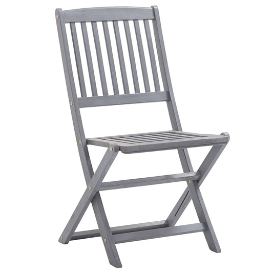 Folding Chairs 4 pcs Solid Acacia Wood