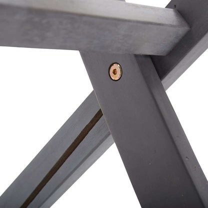 Outdoor Chair | Set of 4 | Grey | Solid Acacia wood | Medium | Foldable