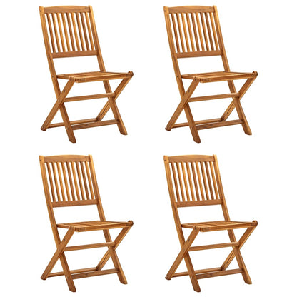 Outdoor Chair | Set of 4 | Natural | Solid Acacia wood | Standard