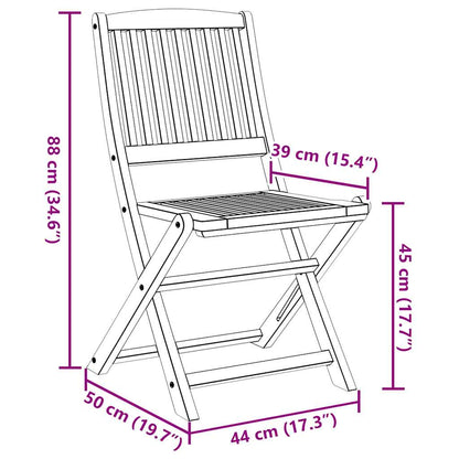 Outdoor Chair | Set of 4 | Natural | Solid Acacia wood | Standard