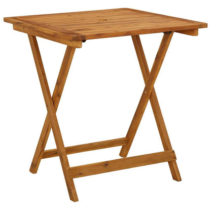Folding Garden Table 70x70x75 cm Solid Acacia Wood