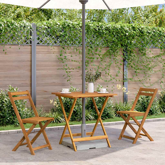Garden Table | Natural wood | Solid acacia wood | 70 x 70 x 75 cm