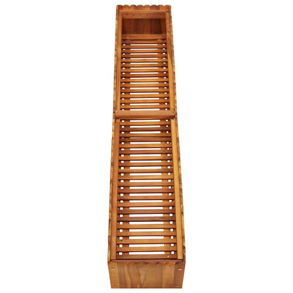 Garden Raised Bed 59"x11.8"x9.8" Solid Acacia Wood