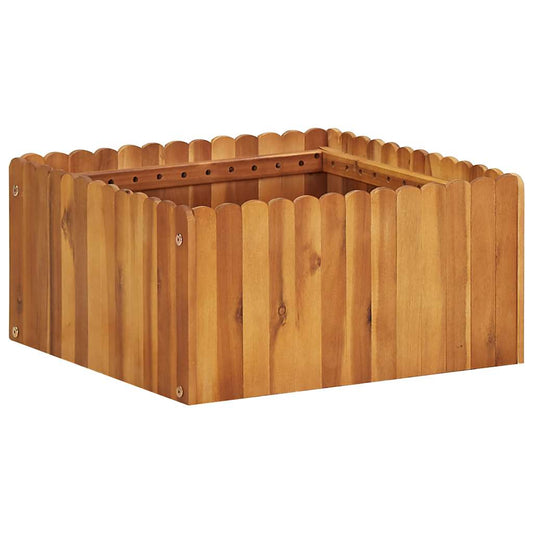 Raised Bed | Natural wood colour | Solid acacia wood | Medium
