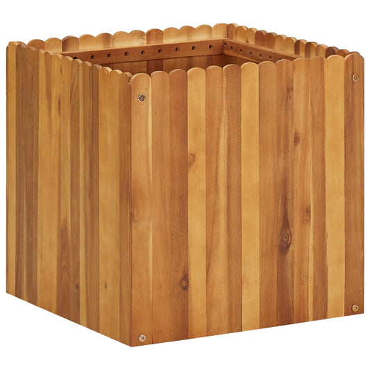 Raised Bed | Natural wood colour | Solid acacia wood | 50 cm | Planters