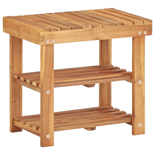 Shoe Rack | Natural wood colour | Solid acacia wood | Compact | Durable