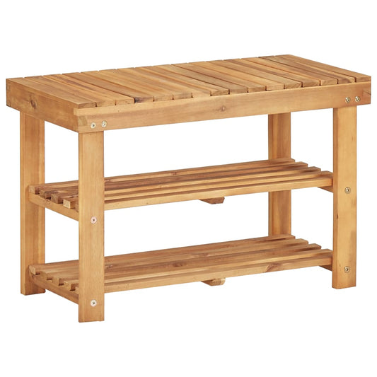 Shoe Rack | Natural wood | Solid acacia wood | Compact | Shoe Rack