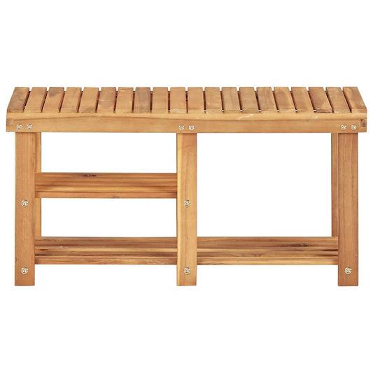Shoe Rack | Natural wood colour | Solid acacia wood | Compact | Storage