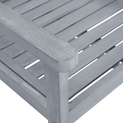 Outdoor Chair | Set of 2 | Grey | Solid Acacia Wood | Standard | Durable