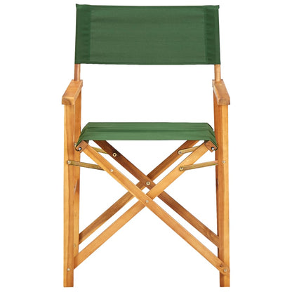 Director's Chairs 2 pcs Solid Acacia Wood Green