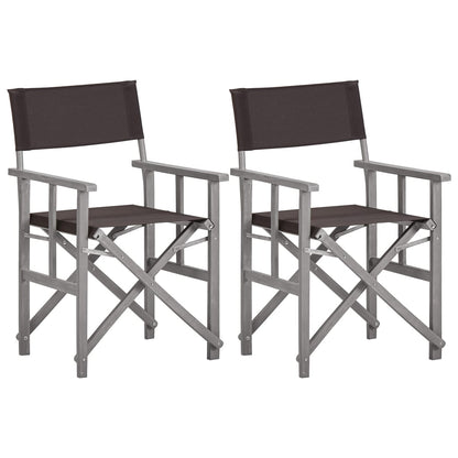Director Chair | Set of 2 | Grey wash and black