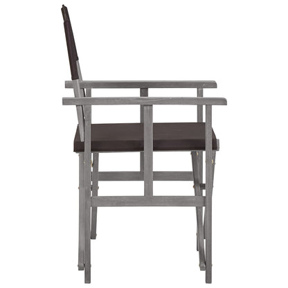 Director Chair | Set of 2 | Grey wash and black