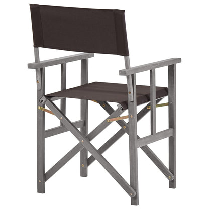 Director Chair | Set of 2 | Grey wash and black