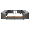Spa Surround Grey PE rattan, powder-coated steel, solid acacia wood