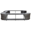 Spa Surround Grey PE rattan, powder-coated steel, solid acacia wood