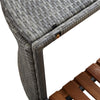 Spa Surround Grey PE rattan, powder-coated steel, solid acacia wood
