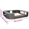 Spa Surround Grey PE rattan, powder-coated steel, solid acacia wood