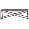 Garden Bench 120 cm Poly Rattan Grey