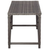Garden Bench 120 cm Poly Rattan Grey