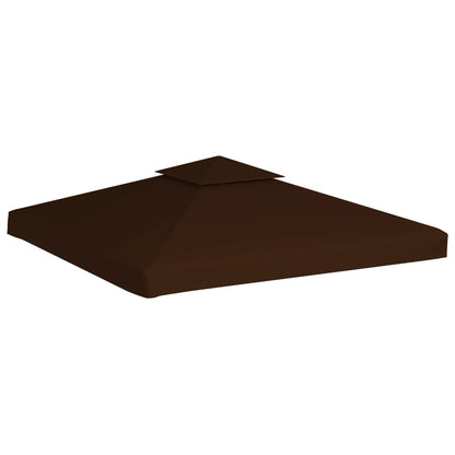 2-Tier Gazebo Top Cover 310 g/m² 3x3 m Brown