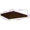 Gazebo Top Cover 310 g/m² 3x3 m Brown