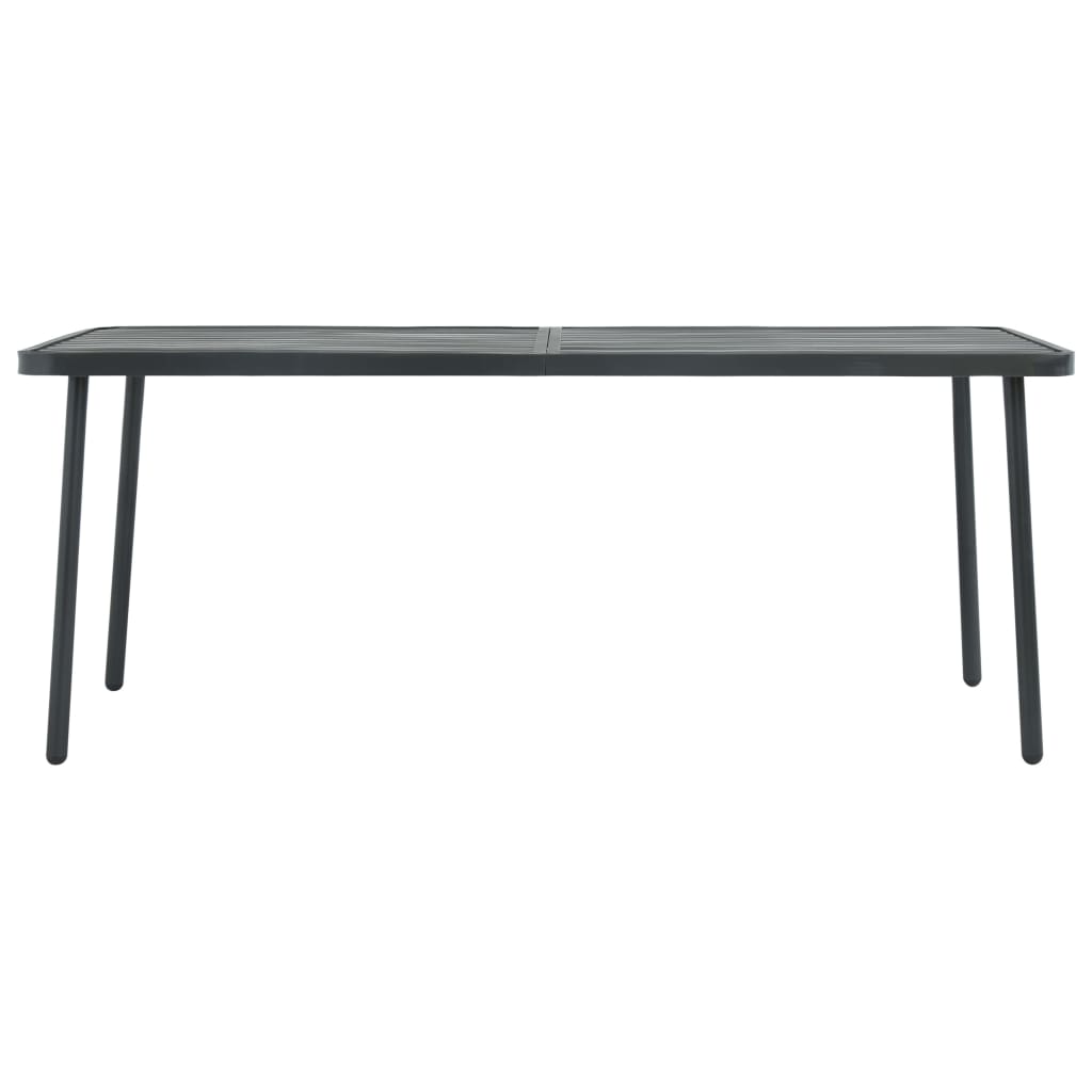 vidaXL Outdoor Table Dark Grey E-coated Steel Large Tough Dining Table