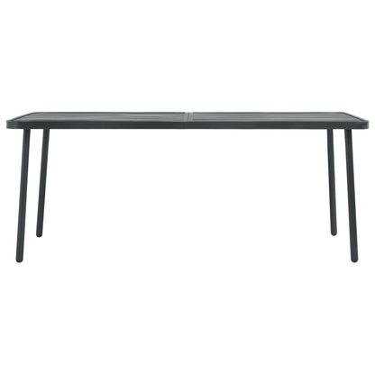vidaXL Outdoor Table Dark Grey E-coated Steel Large Tough Dining Table