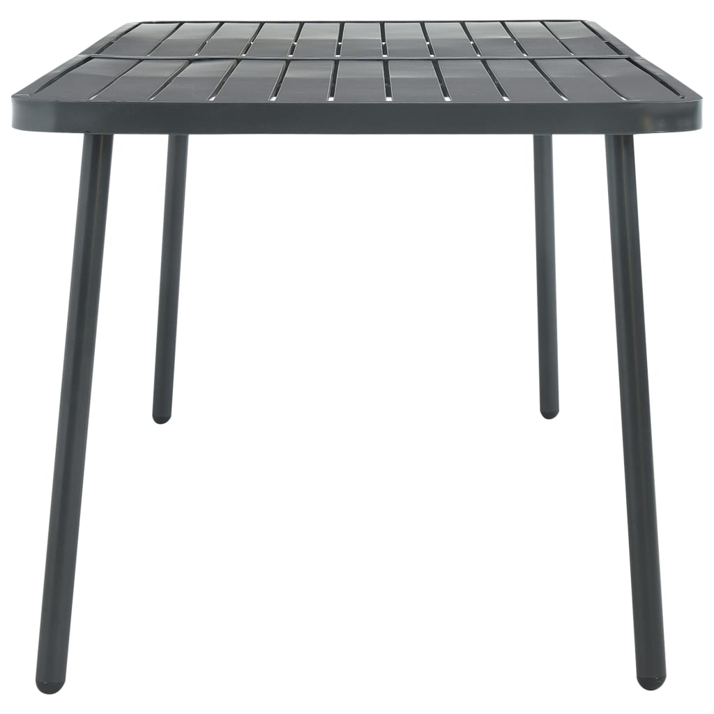 vidaXL Outdoor Table Dark Grey E-coated Steel Large Tough Dining Table