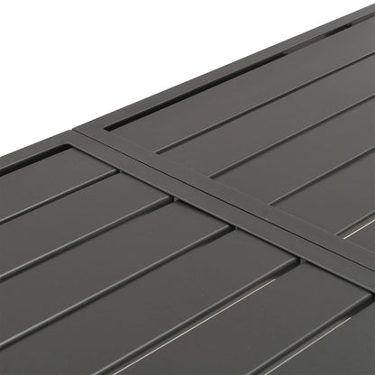 vidaXL Outdoor Table Dark Grey E-coated Steel Large Tough Dining Table