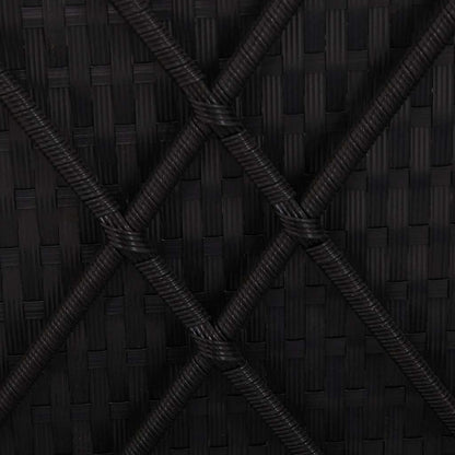 Garden Sunloungers Reclining 3 pcs Black Poly rattan