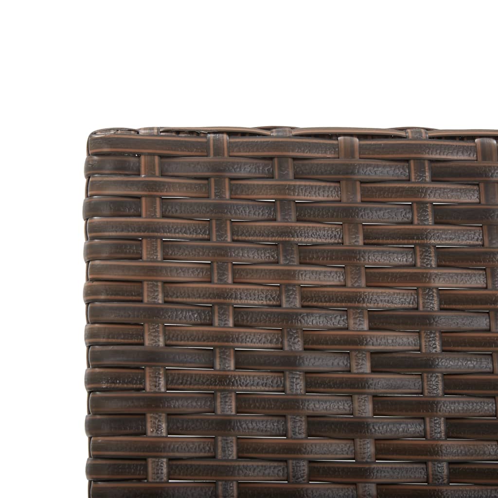 Patio Bench with Cushions 69.3" Brown Poly Rattan