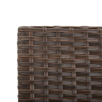 Patio Bench with Cushions 69.3" Brown Poly Rattan