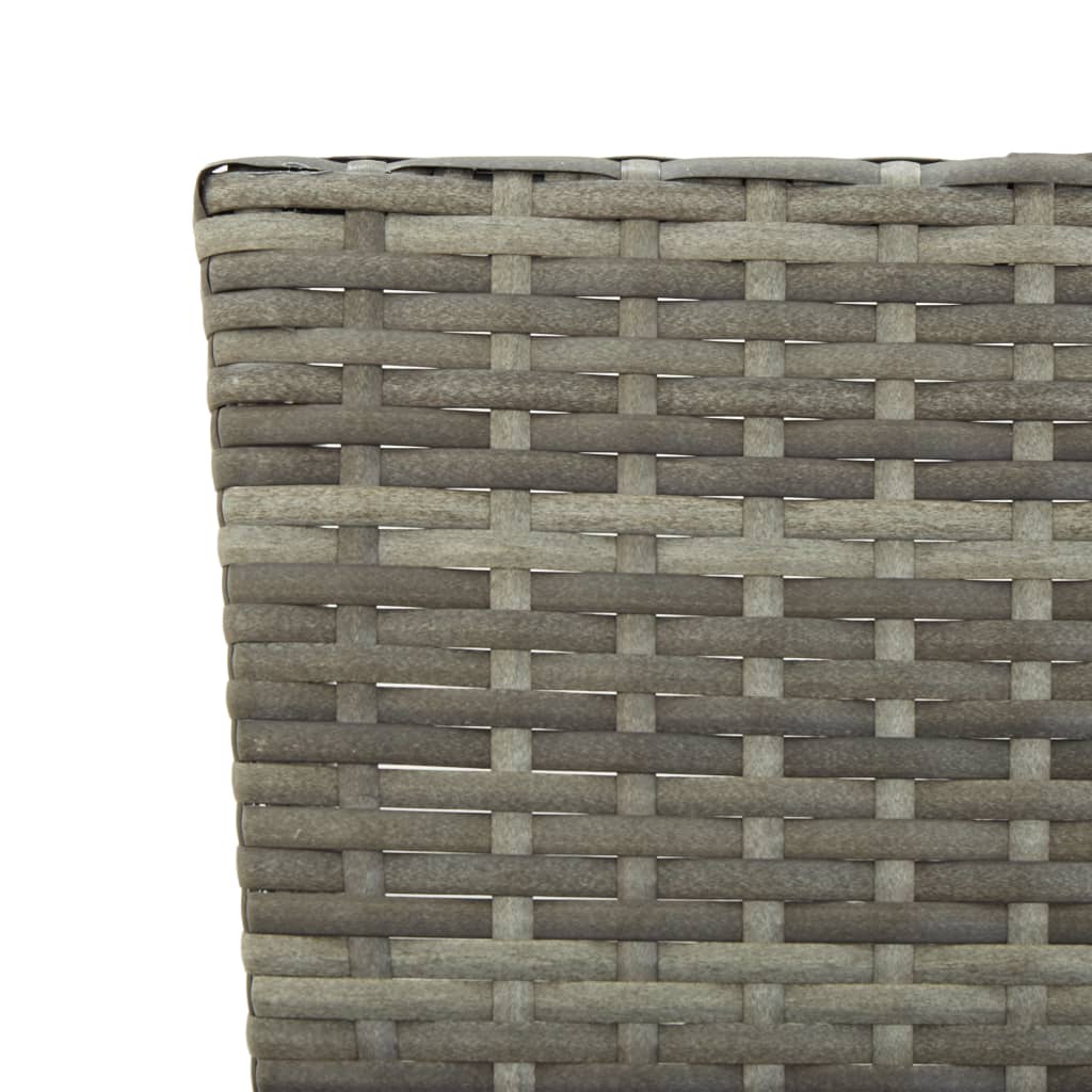 Patio Bench with Cushions 69.3" Gray Poly Rattan