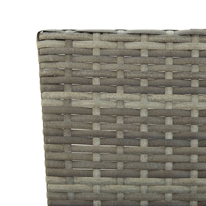 Patio Bench with Cushions 69.3" Gray Poly Rattan