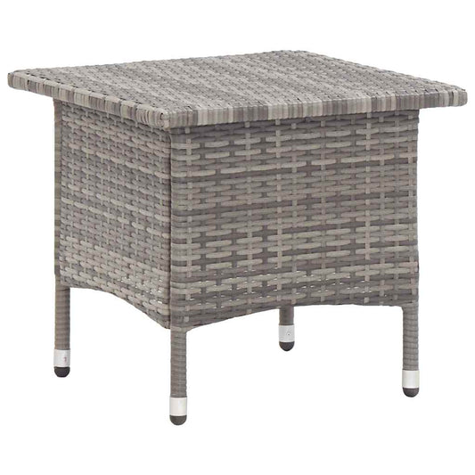 Outdoor Table | Grey | PE rattan, powder-coated steel | Compact | Durable