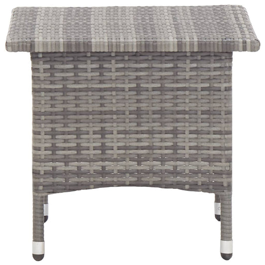 Outdoor Table | Grey | PE rattan, powder-coated steel | Compact | Durable