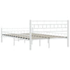 285298 vidaXL Bed Frame White Metal 140x200 cm