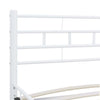 285298 vidaXL Bed Frame White Metal 140x200 cm