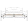 285303 vidaXL Bed Frame White Metal 140x200 cm