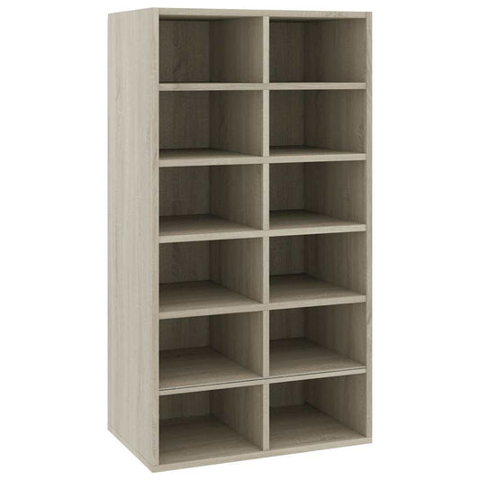 Shoe Rack | Sonoma oak | Engineered wood | 54x34x100.5 cm | Shoe Rack