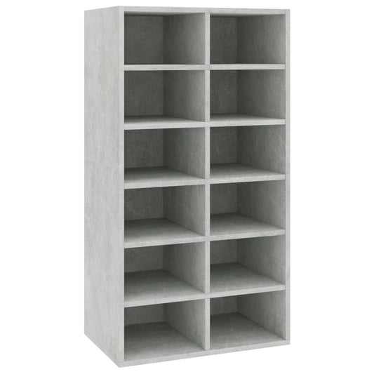 Shoe Rack | Concrete Grey | Engineered Wood | Medium | Shoe Rack