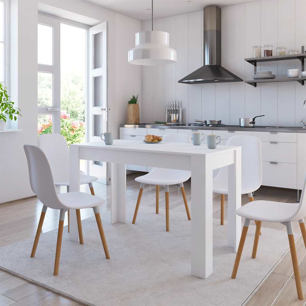 Dining Table | White | Engineered wood | 120 x 60 x 76 cm | Minimalistic