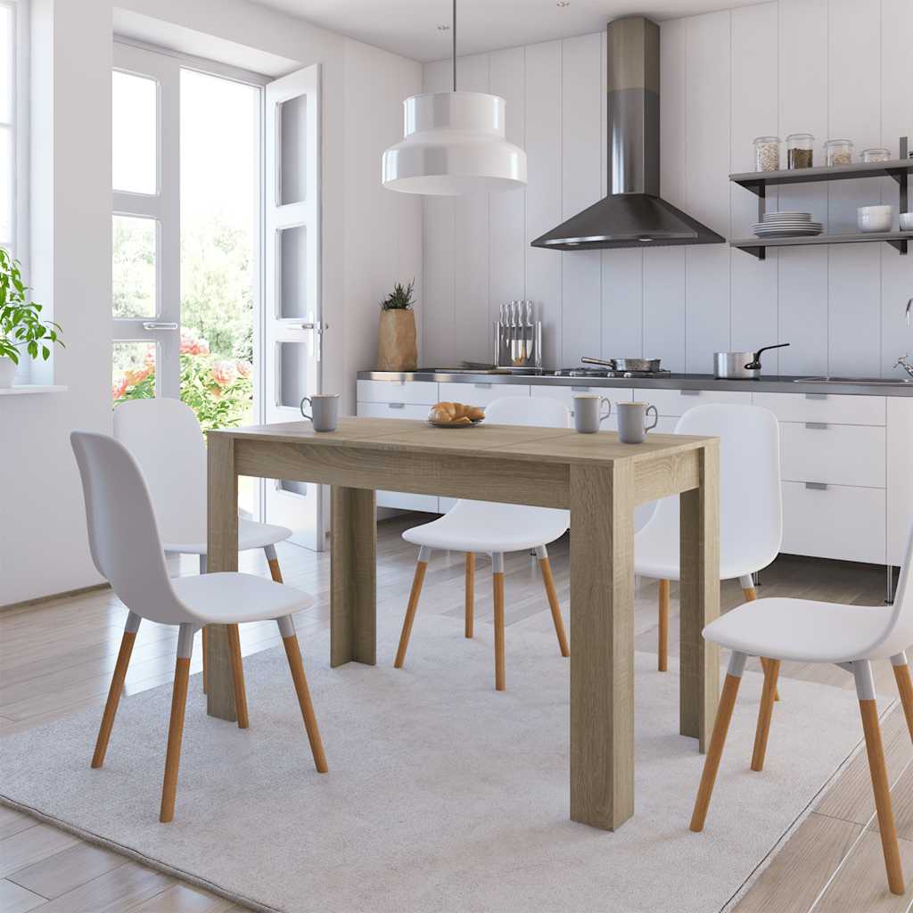 Dining Table | Sonoma Oak | Engineered Wood | 120x60x76 cm | Minimalistic