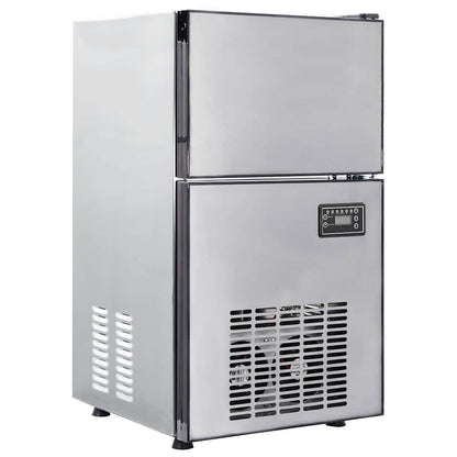 Ice Cube Maker with Door Silver 43 x 40 x 71 cm Stainless Steel