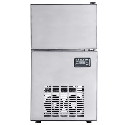 Ice Cube Maker with Door Silver 43 x 40 x 71 cm Stainless Steel